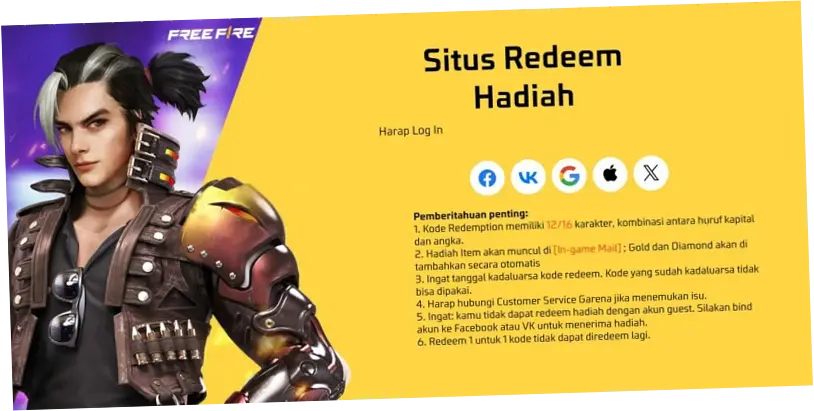 Kode Redeem FF 5 April 2026: Cara Klaim dan Hadiah Eksklusif