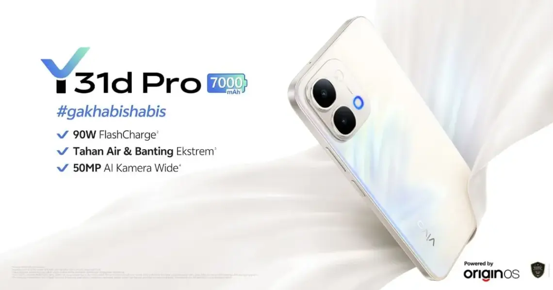 Vivo Y31D Pro: Spesifikasi dan Harga di Indonesia, Ponsel Entry Level dengan Baterai 7000mAh