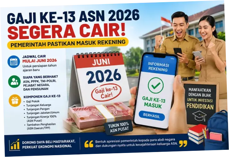Gaji ke-13 ASN 2026: Informasi Terbaru dan Jadwal Pencairan