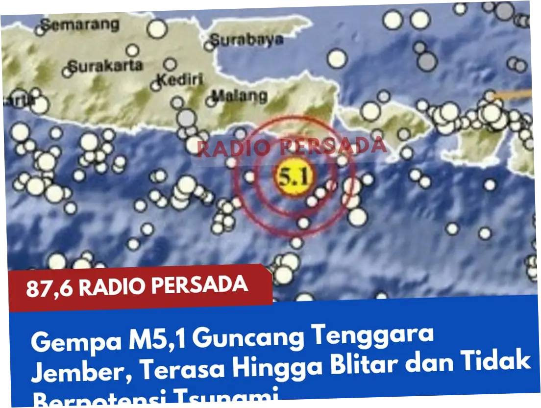 Gempa Bumi M5.1 Guncang Jember, Jawa Timur, dan Lombok Barat - Berita Terbaru