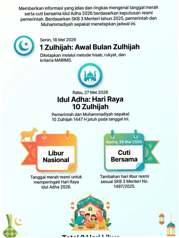 Informasi Libur Idul Adha 2026: Jadwal Operasional dan Cuti Bersama