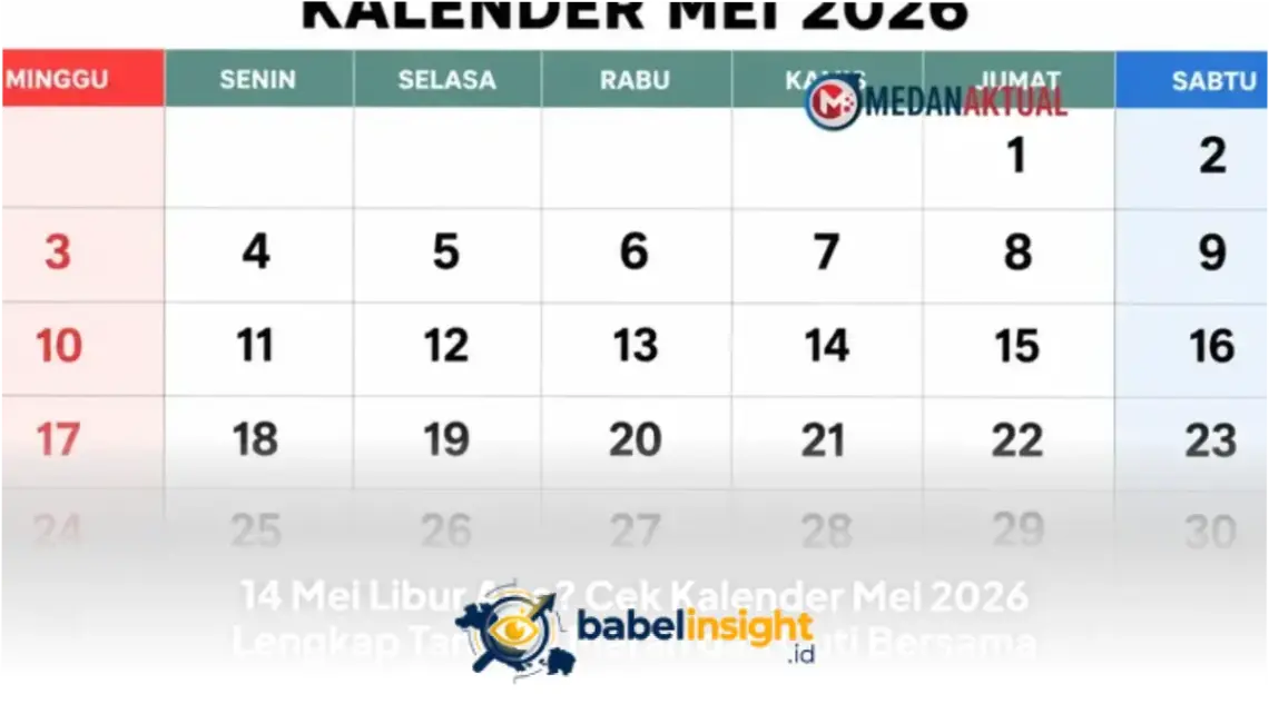 Informasi Libur Nasional 14 Mei 2026: Kenaikan Yesus Kristus dan Cuti Bersama