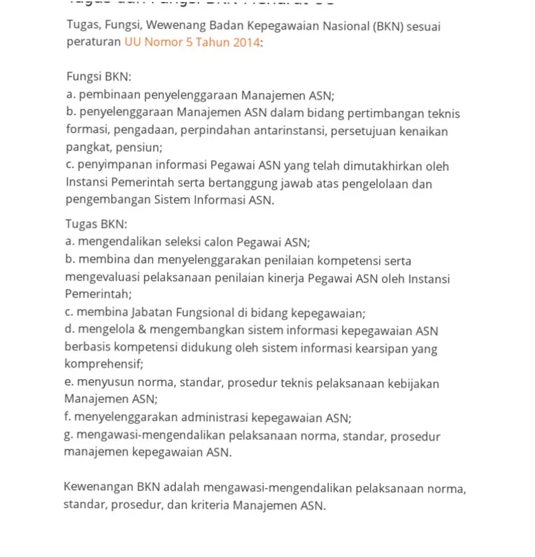 Peran Badan Kepegawaian Negara Dalam Meningkatkan Kualitas Aparatur Sipil Negara