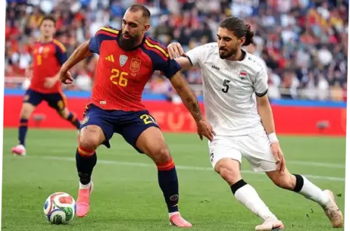 Pertandingan Persahabatan Spanyol vs Irak Berakhir Imbang