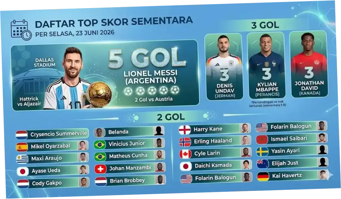 Piala Dunia 2026: Top Skor Sementara dan Persaingan Ketat di Puncak Klasemen