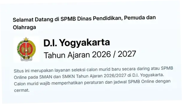 SPMB Jogja 2026: Informasi Lengkap tentang Jalur Seleksi, Kuota, dan Cara Daftar